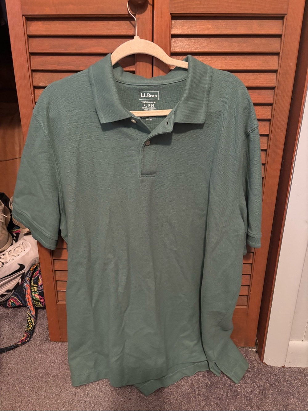 L.L. Bean Men's Sage Green Polo Shirt